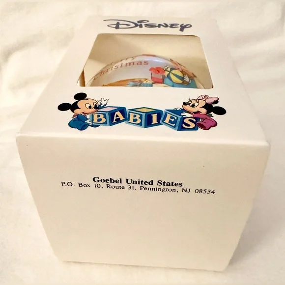 Baby Mickey Minnie Christmas Ornament Vintage 1984 Disney Babies Goebel BOX - Picture 6 of 7